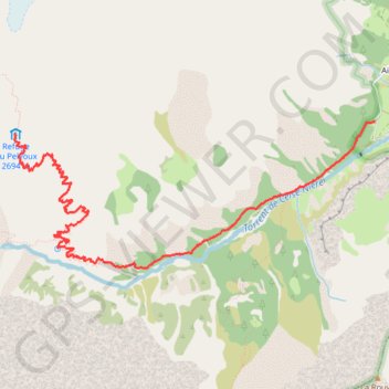 Montée au refuge de Pelvoux GPS track, route, trail