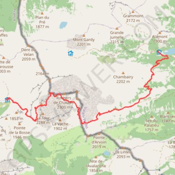 De Bise à Tanay par les Cornettes GPS track, route, trail
