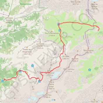 Tour des Muverans J4 GPS track, route, trail