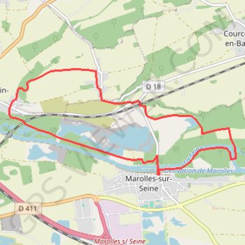 Marolles sur Seine GPS track, route, trail