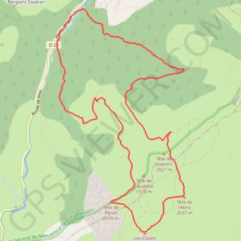 Les Cluots GPS track, route, trail