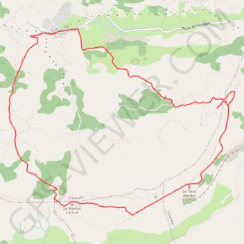 Tour du Haut Montet GPS track, route, trail