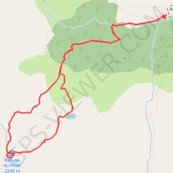 Refuge du Pinet GPS track, route, trail