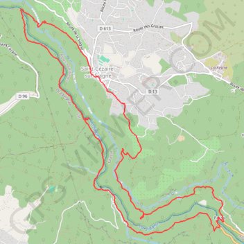 Saint Cézaire - Gorges de la Siagne GPS track, route, trail