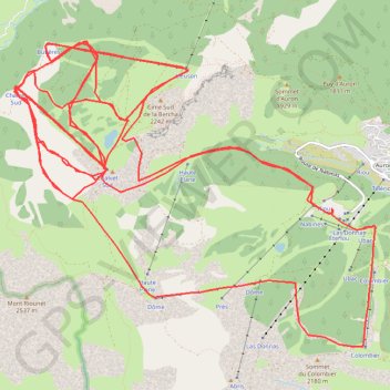 Auron GPS track, route, trail