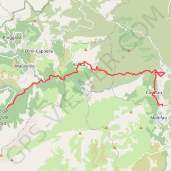 Castifao-Melaja Tartagine GPS track, route, trail