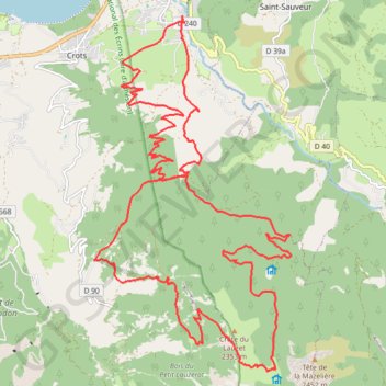 Crête du Lauzet GPS track, route, trail