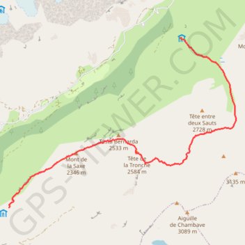 Tour du Mont-Blanc (TMB) du refuge Bertone au refuge Bonatti GPS track, route, trail