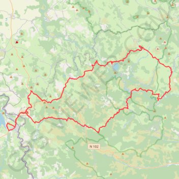 Naussac - Sainte Eulalie GPS track, route, trail