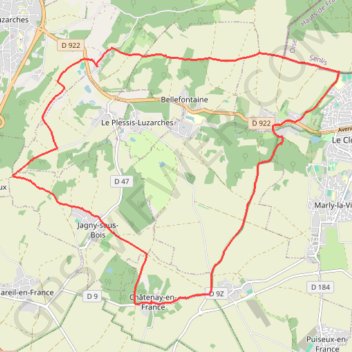 Châtenay-en-France GPS track, route, trail