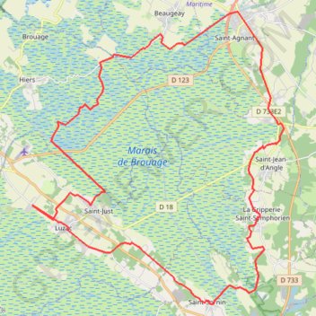 St Agnant 46 kms GPS track, route, trail
