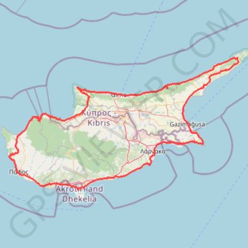 Cyprus Circle Tour 2023 GPS track, route, trail