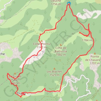 Mont Fracha GPS track, route, trail