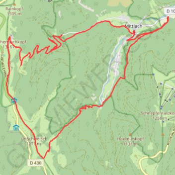Mittlach, Schweisel, Rothenbachkopf, Kolben GPS track, route, trail