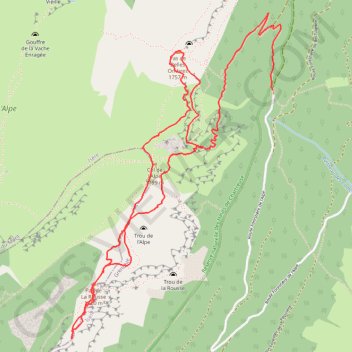 Pas de La Rousse et Pas des Belles Ombres par la Croix de l'Alpe depuis le Pré Orcel GPS track, route, trail
