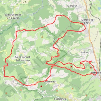 Champdieu - La Grande Tentative GPS track, route, trail