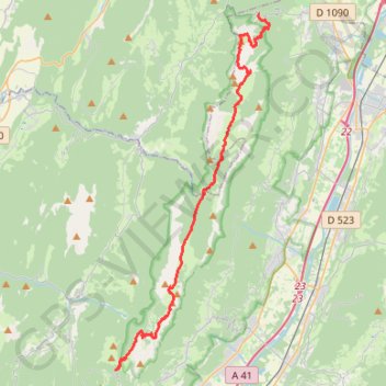 Traversée des Hauts Plateaux de Chartreuse GPS track, route, trail