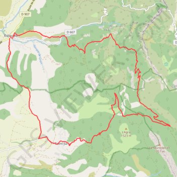 Autour des Gorges de Trévans GPS track, route, trail