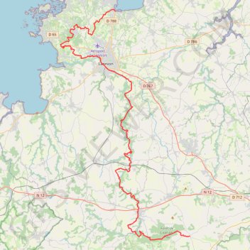 GR34A De Gurunhuel à Perros-Guirec (Côtes-d'Armor) GPS track, route, trail