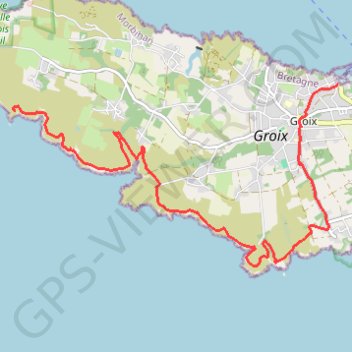 Groix - Pointe du Château de Kervedan GPS track, route, trail