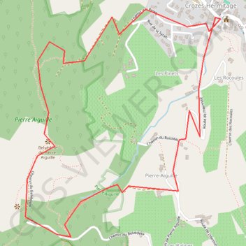 Le belvédère de Pierre-Aiguille GPS track, route, trail