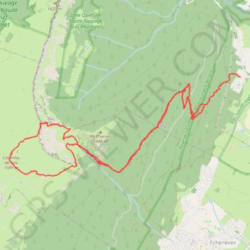 Le colomby de Gex par le Pas de l'échine GPS track, route, trail