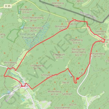 Randonnée au Château de Schoeneck - Neunhoffen GPS track, route, trail