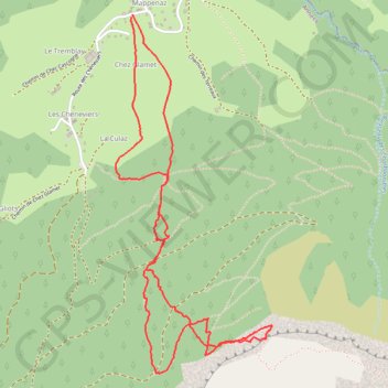 Forêt de sous dîne GPS track, route, trail