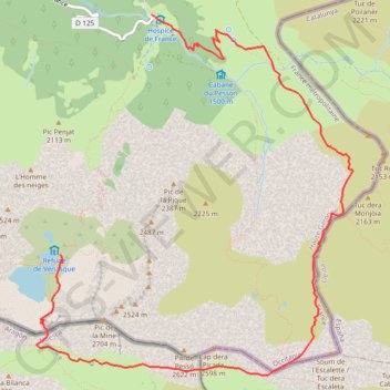 Tour par Port de Venasque GPS track, route, trail
