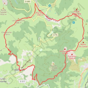 Tour du Cirque de Mendailles GPS track, route, trail