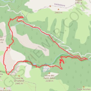 Circuit des Adus GPS track, route, trail