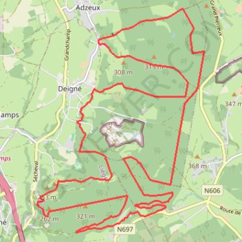 Trail rouge de la Gervova 🔴 🐾 GPS track, route, trail
