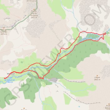 Maljasset Plan de Parouart GPS track, route, trail