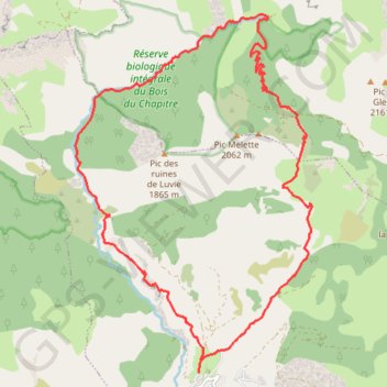 Chaudun, aux sources du Petit Buëch GPS track, route, trail