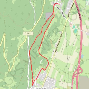 Combe de Vaux GPS track, route, trail