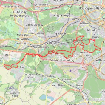 La quarantaine rugissante de Meudon GPS track, route, trail