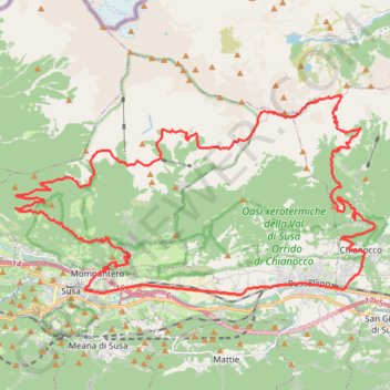 Chianocchio Colle croce di Ferro colle Coupe Val Susa GPS track, route, trail