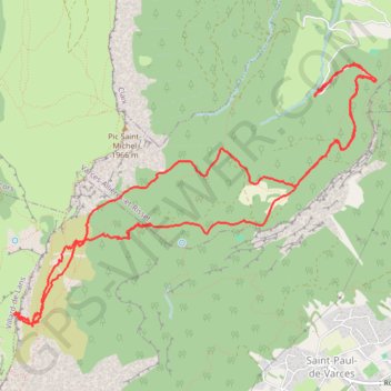 Les Crocs face Est depuis Saint Ange (Vercors) GPS track, route, trail