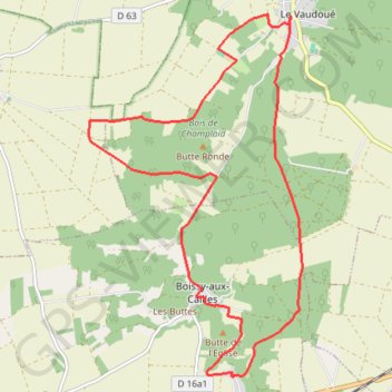Rando gatinais à Boissy-aux-Cailles GPS track, route, trail