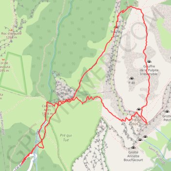 Dent de Crolles par le Trou du Glaz (Chartreuse) GPS track, route, trail
