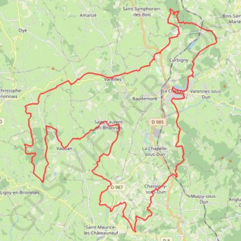 Circuit sportif au Pays Clayettois - Vauban GPS track, route, trail