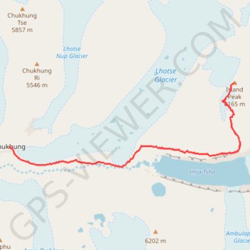Island peak chukhung GPS track, route, trail