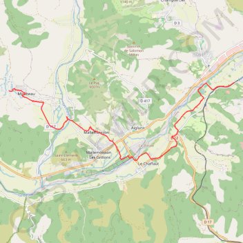 Mirabeau - La Jasse GPS track, route, trail