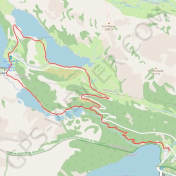 Lac d'Orédon, les Laquettes, le Lac d'Aubert et d'Aumar GPS track, route, trail