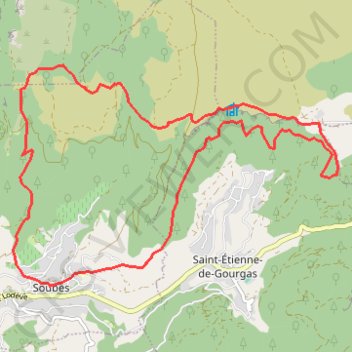 Soubès - Cirque Bout du Monde - La Roque - Mas Rouquet GPS track, route, trail