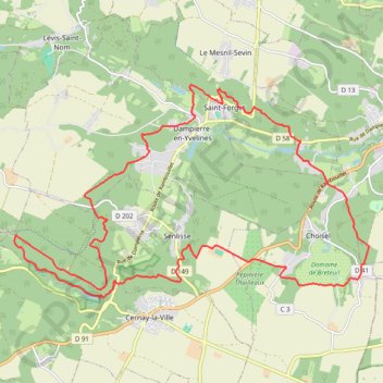 Autour de Dampierre GPS track, route, trail