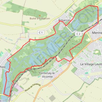 Boucle de Mennecy GPS track, route, trail