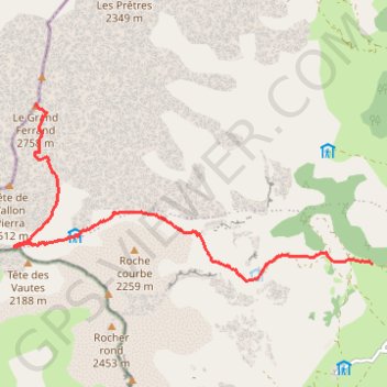 Le Grand Ferrand GPS track, route, trail