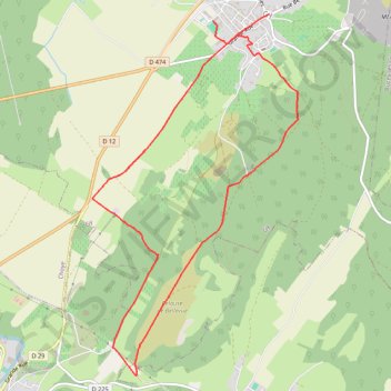 Trail des Monts de Gy GPS track, route, trail