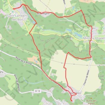 De Saint-Lambert à Chevreuse (78 - Yvelines) GPS track, route, trail